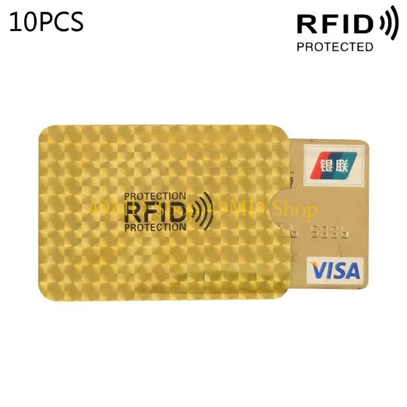 49md 10pcs Anti RFID Wallet Blocking Block Brank Card Card Cards per protezione