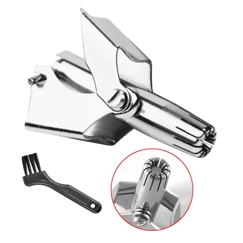 ماكينة تشذيب شعر الأنف والأذن اليدوية المحمولة المصنوعة من الفولاذ المقاوم للصدأ