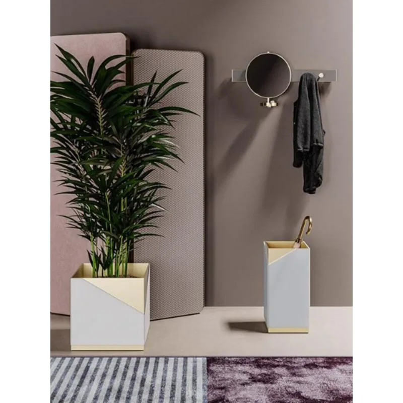 100% Natural Marble Stainless Steel Umbrella Bucket, Luxury Floor Stand for Hotel & Villa Entrance