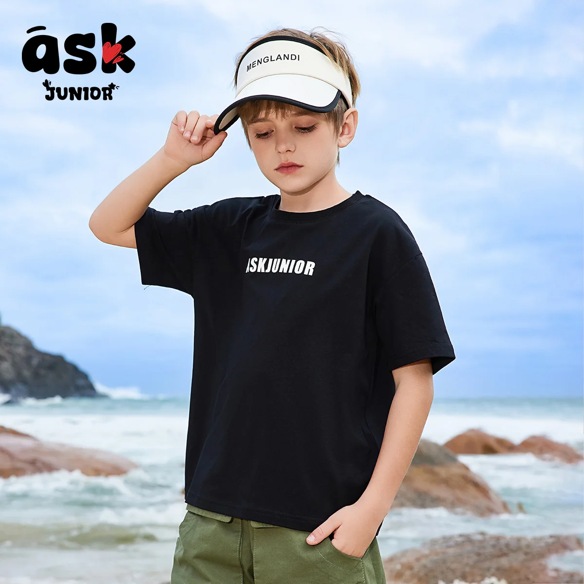 اسأل جونيور ملابس الأطفال المطبوعة العاكسة الملونة الأولاد الصيف أزياء الاتجاه عارضة تنوعا الأطفال تي شيرت #5