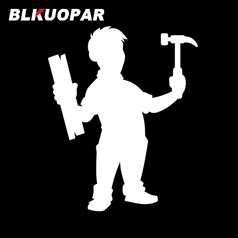 BLKUOPAR for Work Builder Car Stickers Vinyl Waterproof Decals Funny Fashionable Surfboard Skateboard Decor Car Styling