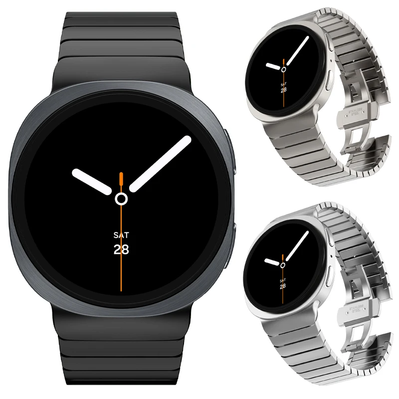 

Stianless Steel/Titanium Watchband for Samsung Galaxy Watch 8/8Classic No Gaps Link Band GALAXY Ultra 47mm 2025 Luxury Bracelet