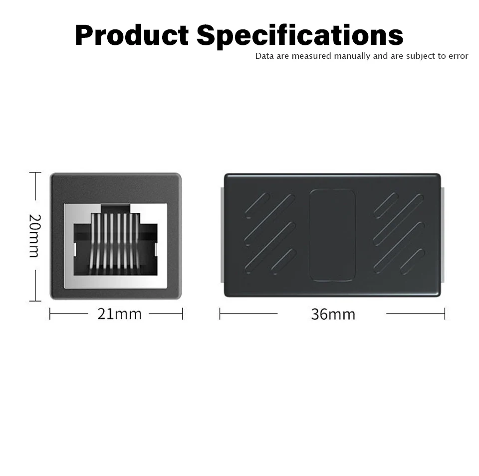 Sr Ethernet Kabel Extender, rj45 cat 5 cat 6 cat6a Koppler, Extender Stecker-Ethernet Koppler Buchse zu Buchse