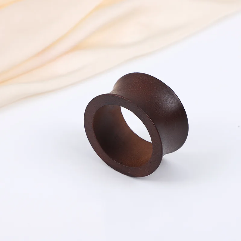 Wooden Napkin Buckle, Minimalist and Creative, for Hotel, Western Restaurant, Table Display, Mouth Cloth Ring, 6PCs