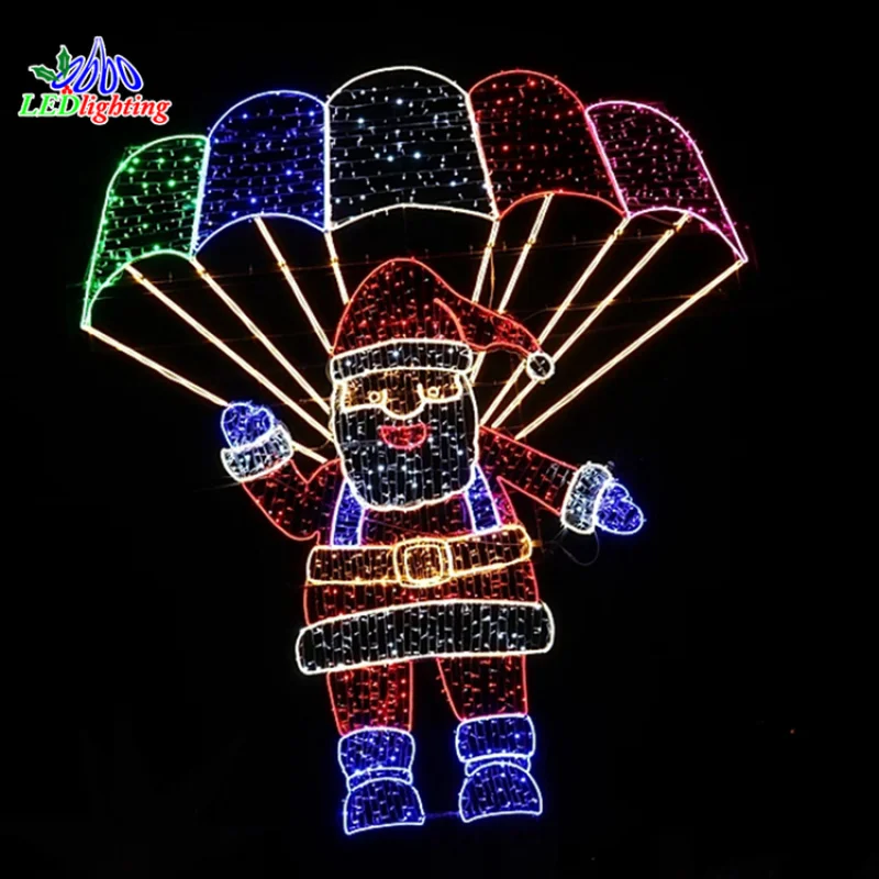 custom.Height 4m 5m 3d light up santa claus motif lighted decoration