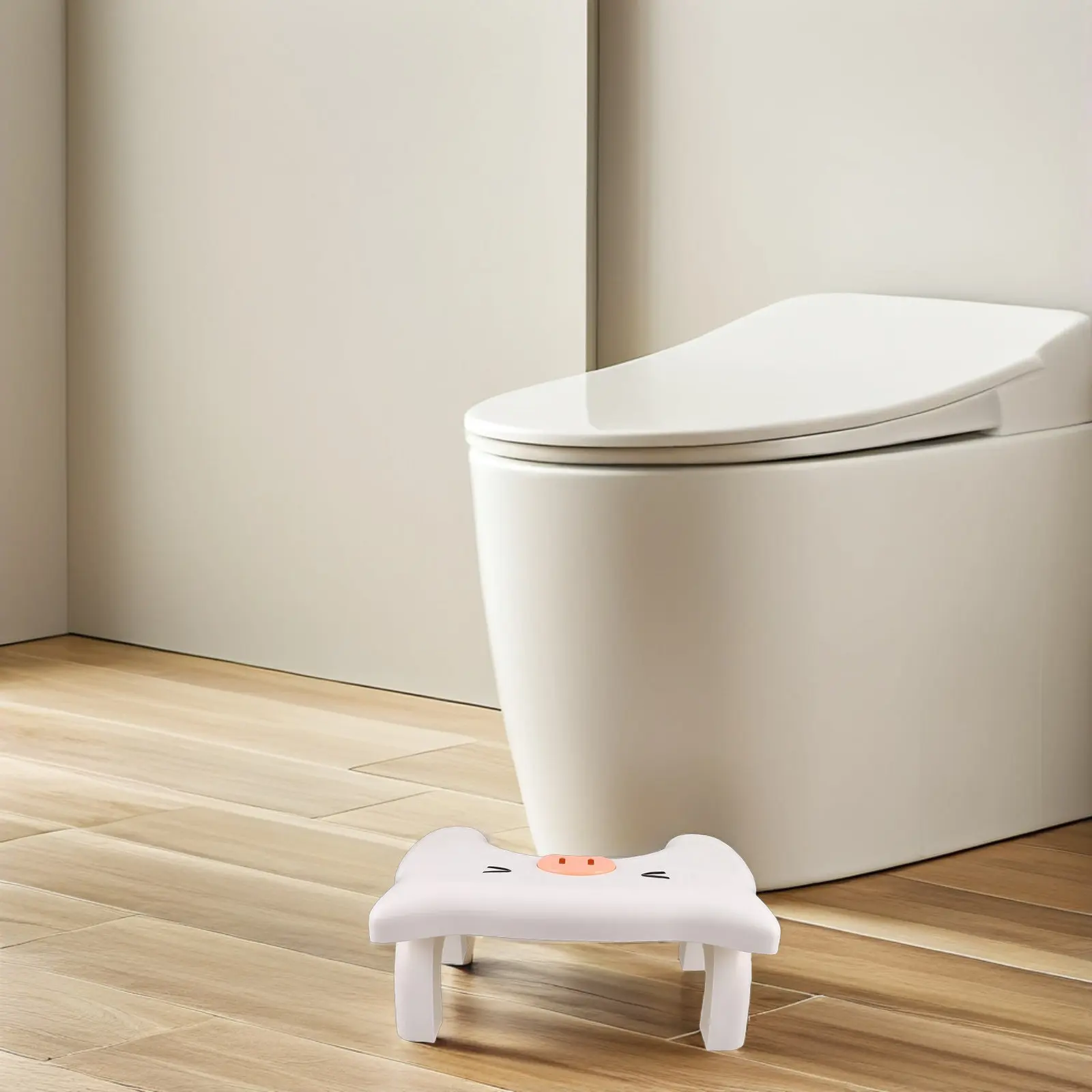 Ergonomic Toilet Stool Squat Footrest Stable Support Lightweight Portable ABS Material Easy Clean Toilet Step Stool Kids Adults