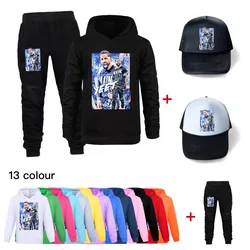 Kids Long Sleeve Children's Wrestler Jey Uso Sport Suits Hoodies Tops+Pants Sets Christmas Costume Birthday Suit +hat3952