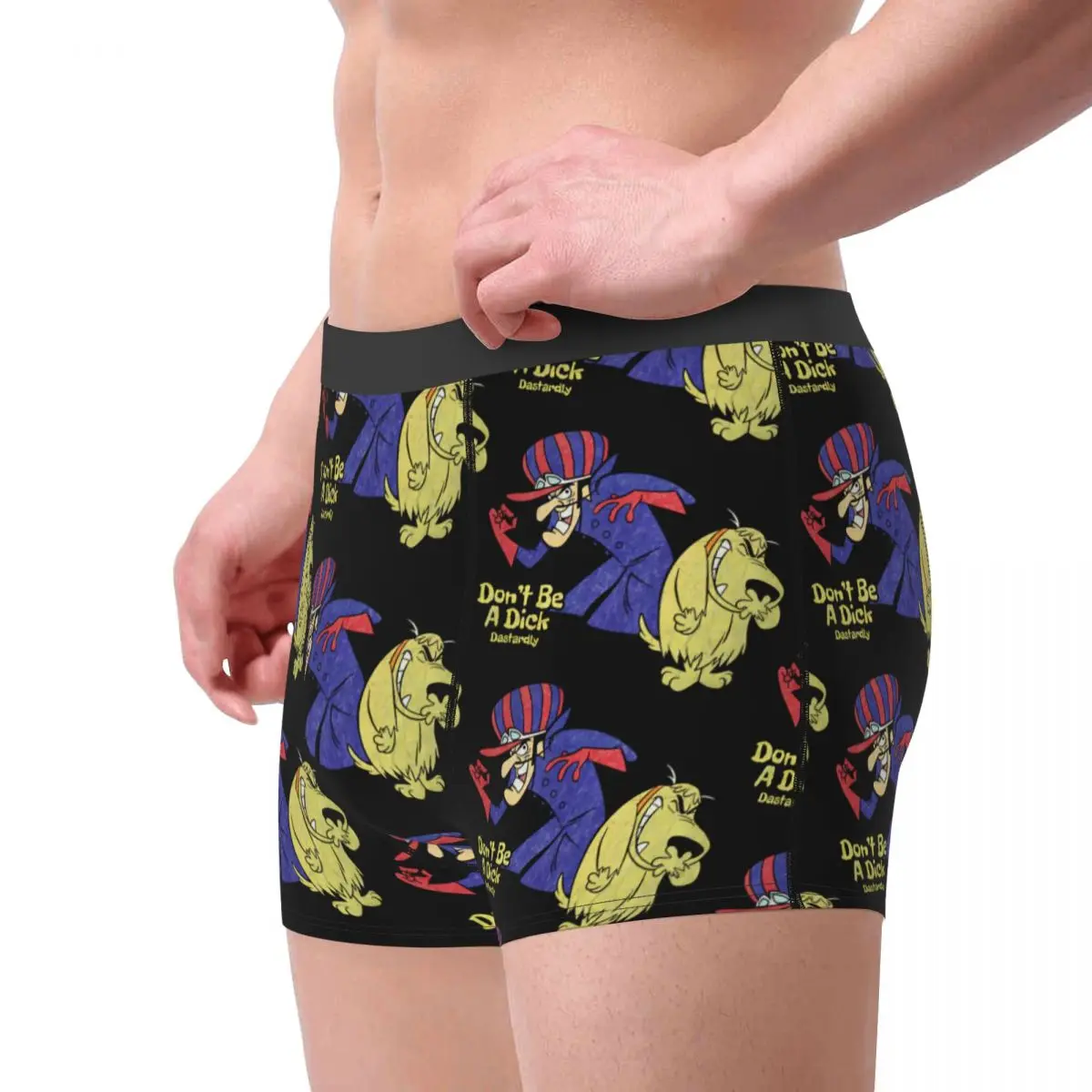 Men's Muttley Wacky Races Boxer Shorts Panties Soft Underwear Male Funny Plus Size Underpants