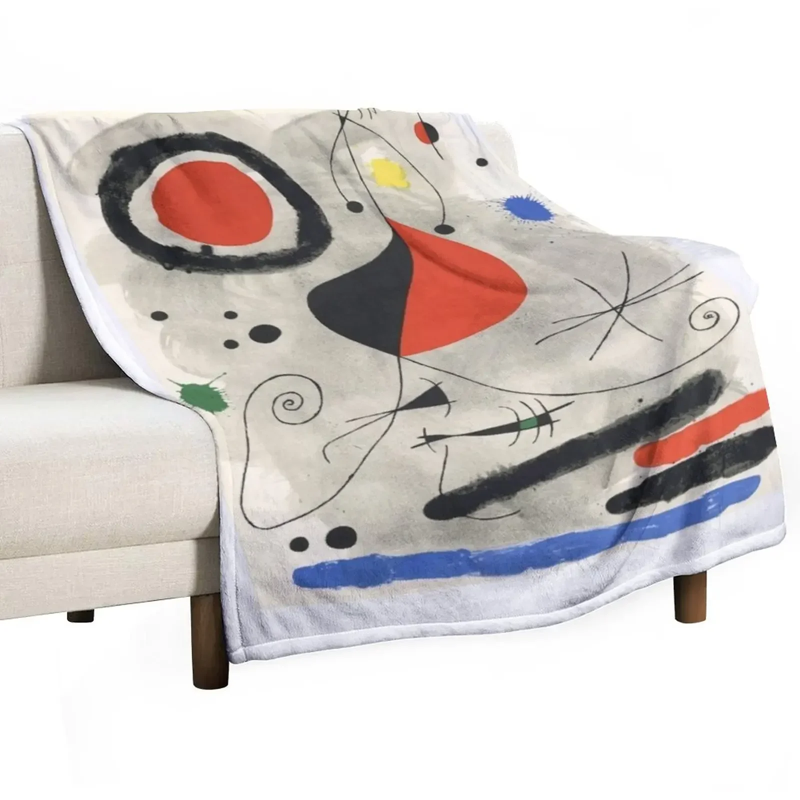 Joan miro artwork joan miro paintings joan miró miro drawing Throw Blanket Luxury Designer Decorative Sofas Softest Blankets