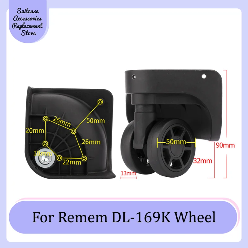 

For Remem DL-169K Rotating Smooth Silent Shock Absorbing Wheel Accessories Wear-resistant Universal Wheel Replacement Suitcase