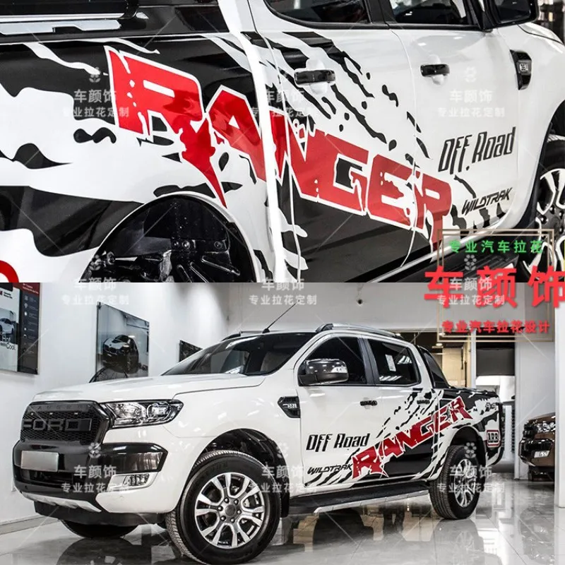 Pickup Truck New Custom Sports car stickers Decal FOR Ford Ranger 2015-2021 Body Decoration Creative Film Accessories