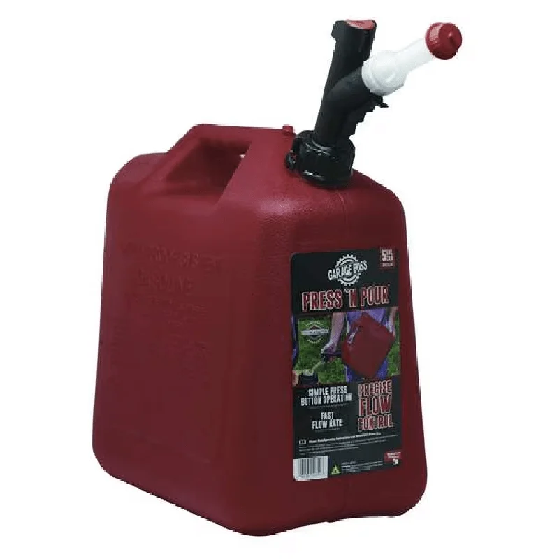 

Gas Can, Plastic, 5 gal, Red, Gasoline