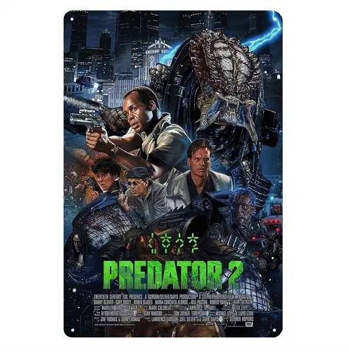 Y1,Predator 2 Movie Metal Poster Tin Sign - 20x30cm Plate  -aluminum