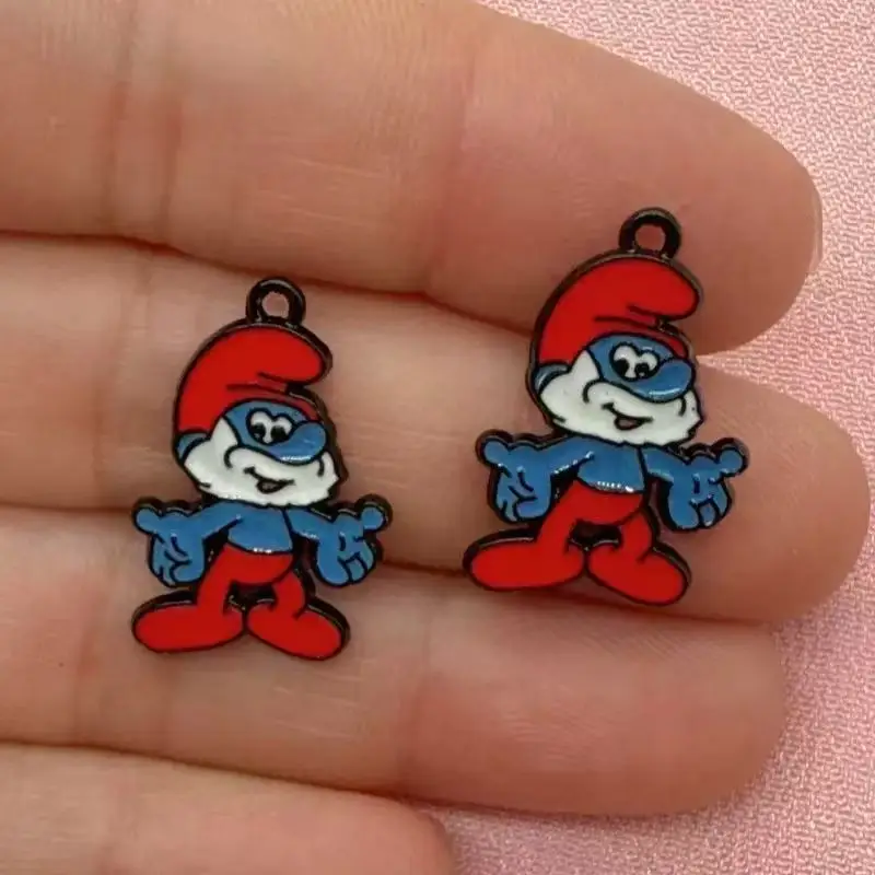 10 Stück Cartoon Anime DIY Schmuckzubehör Legierung Emaille-Anhänger Schlüsselanhänger Ohrringe Taschenanhänger