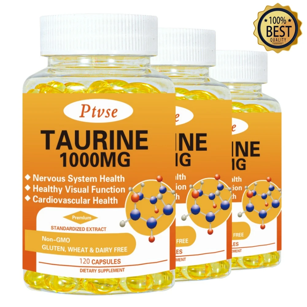 Ptvse  1000MG Taurine Capsule Reproductive and Nervous Development Vitamin supplements