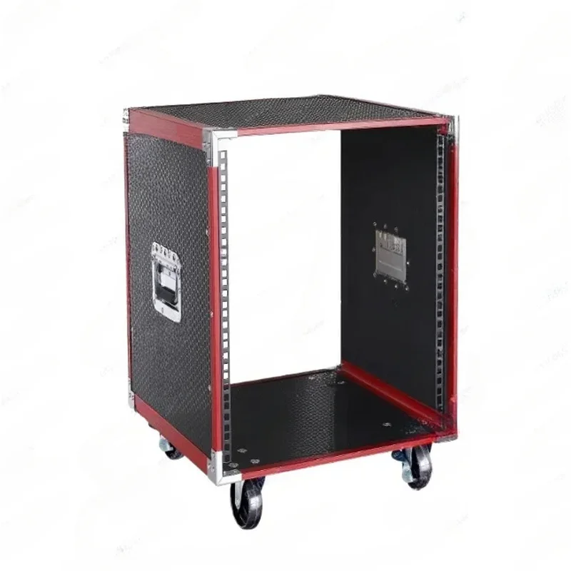 Heavy Duty 10U Touring Rack - All-In-One Mobile Cabinet For Amplifiers & Gear, Weather Resistant Flight Case
