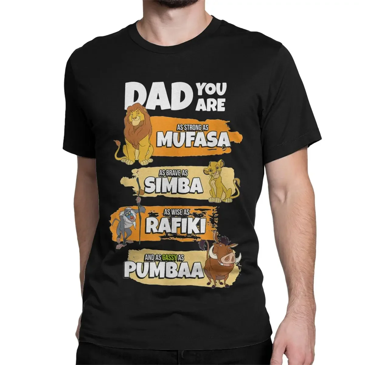 The Lion King Dad You Are Word Stack T-Shirt for Men Women Disney Amazing Pure Cotton Tee Shirt T Shirt Birthday Gift Clothing