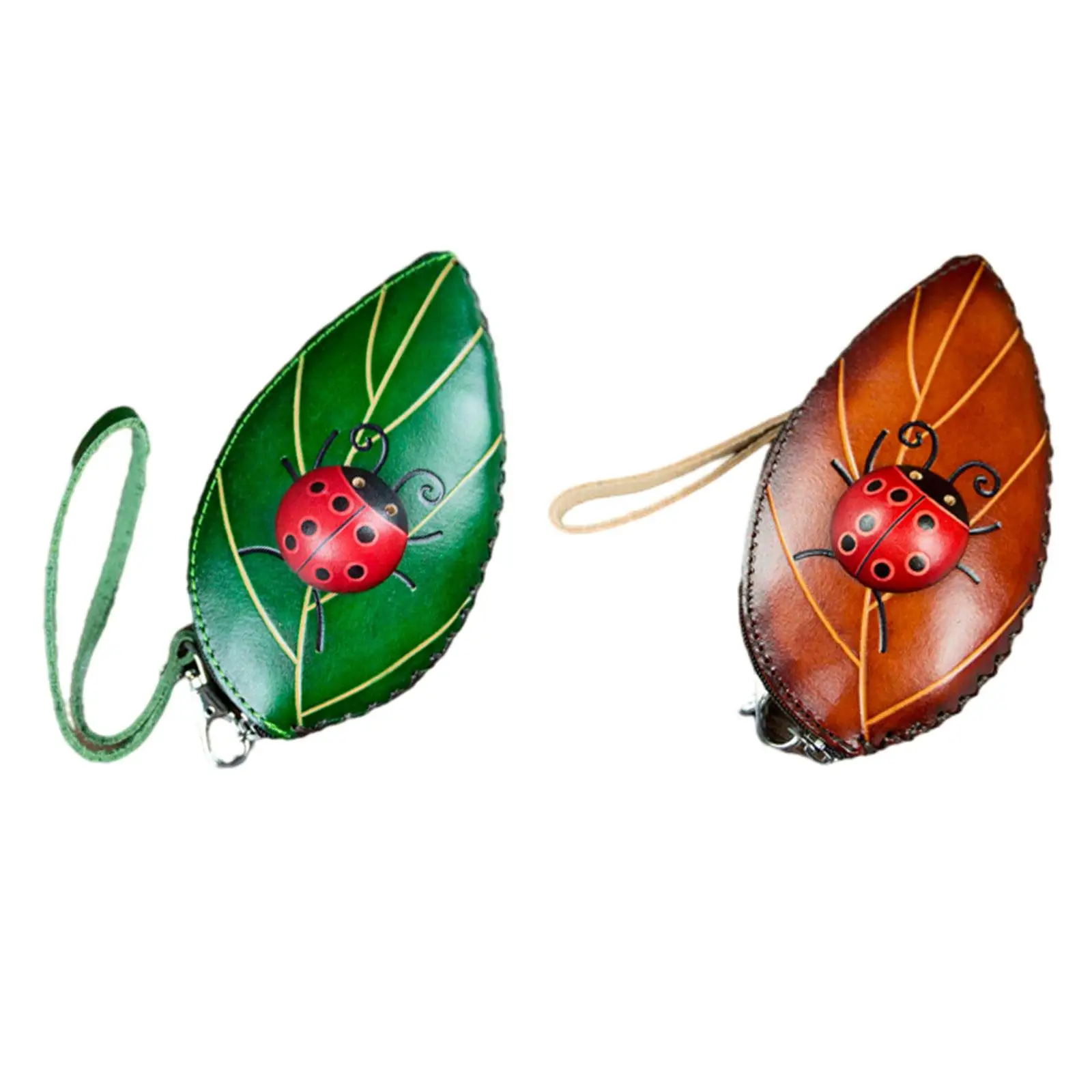 Leaf Purse Clutch Wallet Zipper Closure Wallet for Party Shopping Commuting 명품동전지갑 شنط نسائي