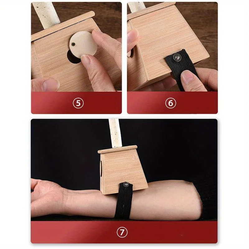 1/2Holes Bamboo Moxa Stick Burner Moxibustion Therapy Box Herbal Medicine Accessory Warm Acupuncture Point Massage Meridian - view 5
