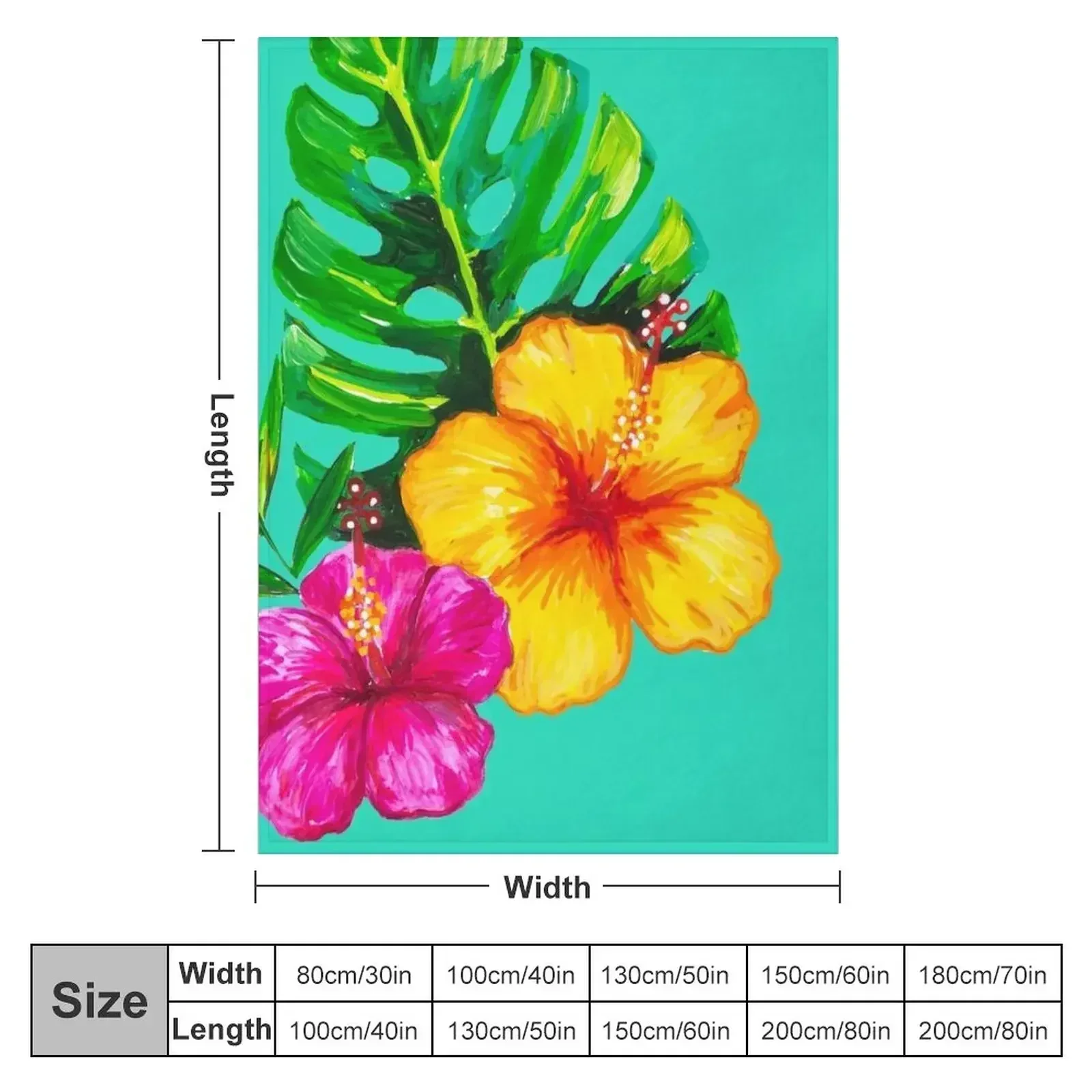 Natural Wonders - The Hibiscus Throw Blanket Fashion Sofas Sofas Travel decorative Weighted for sofa Blankets
