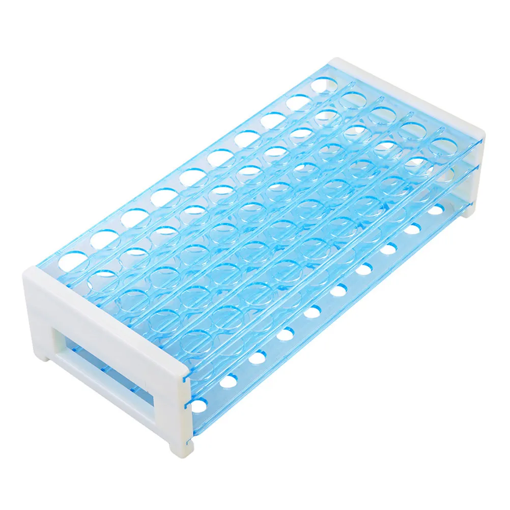 50-Hole Centrifuge Tube Rack Test Tube Holder Laboratory Storage Organizer Reusable Sturdy Smooth Surface Easy Access Table