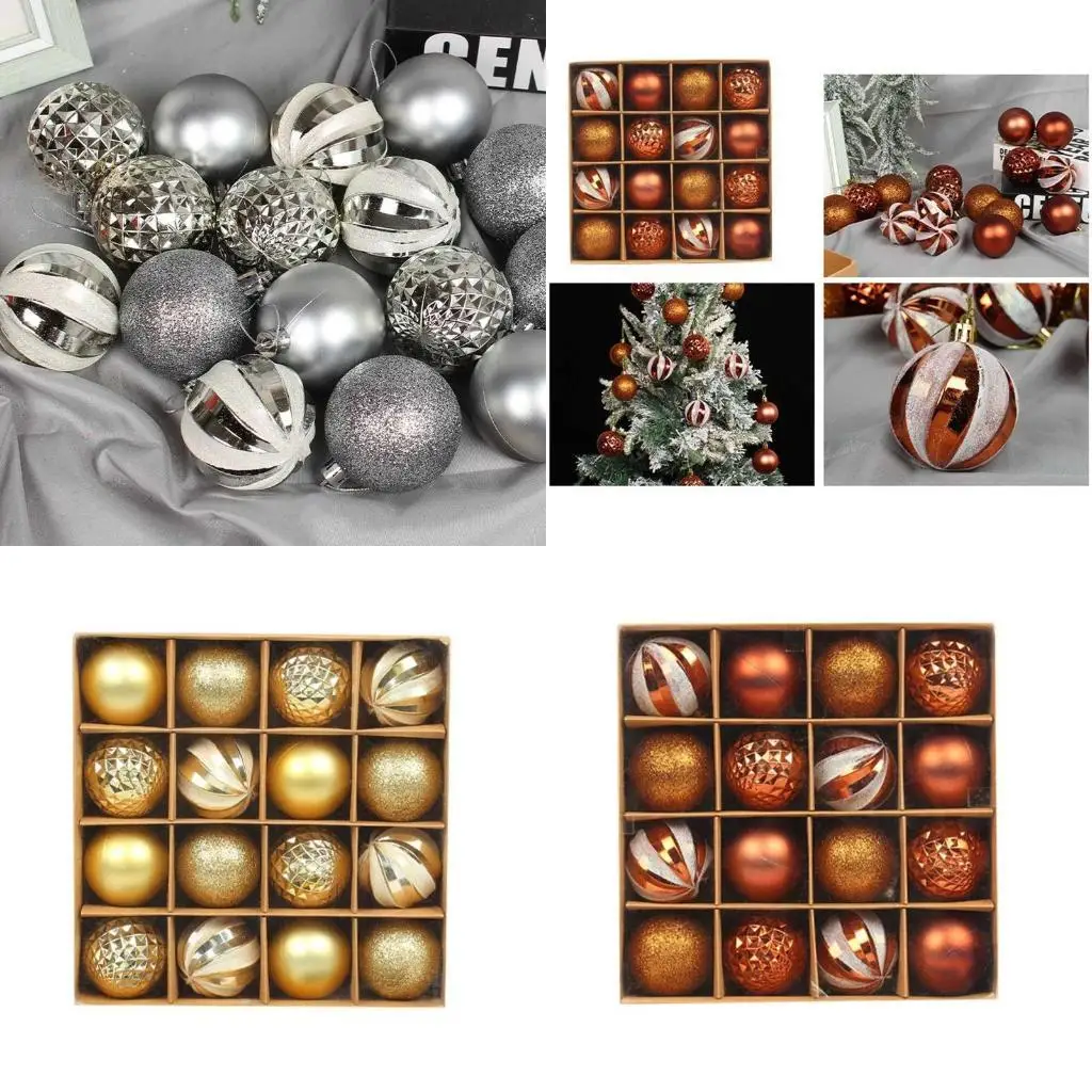 

G6KF 60mm Christmas Baubles Balls Ornaments Set Christmas Tree Decoration Polystyrene