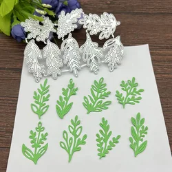 8Pcs Leaves Frames Metal Cutting Dies Stencils For DIY Scrapbooking Decorative Embossing Handcraft Template