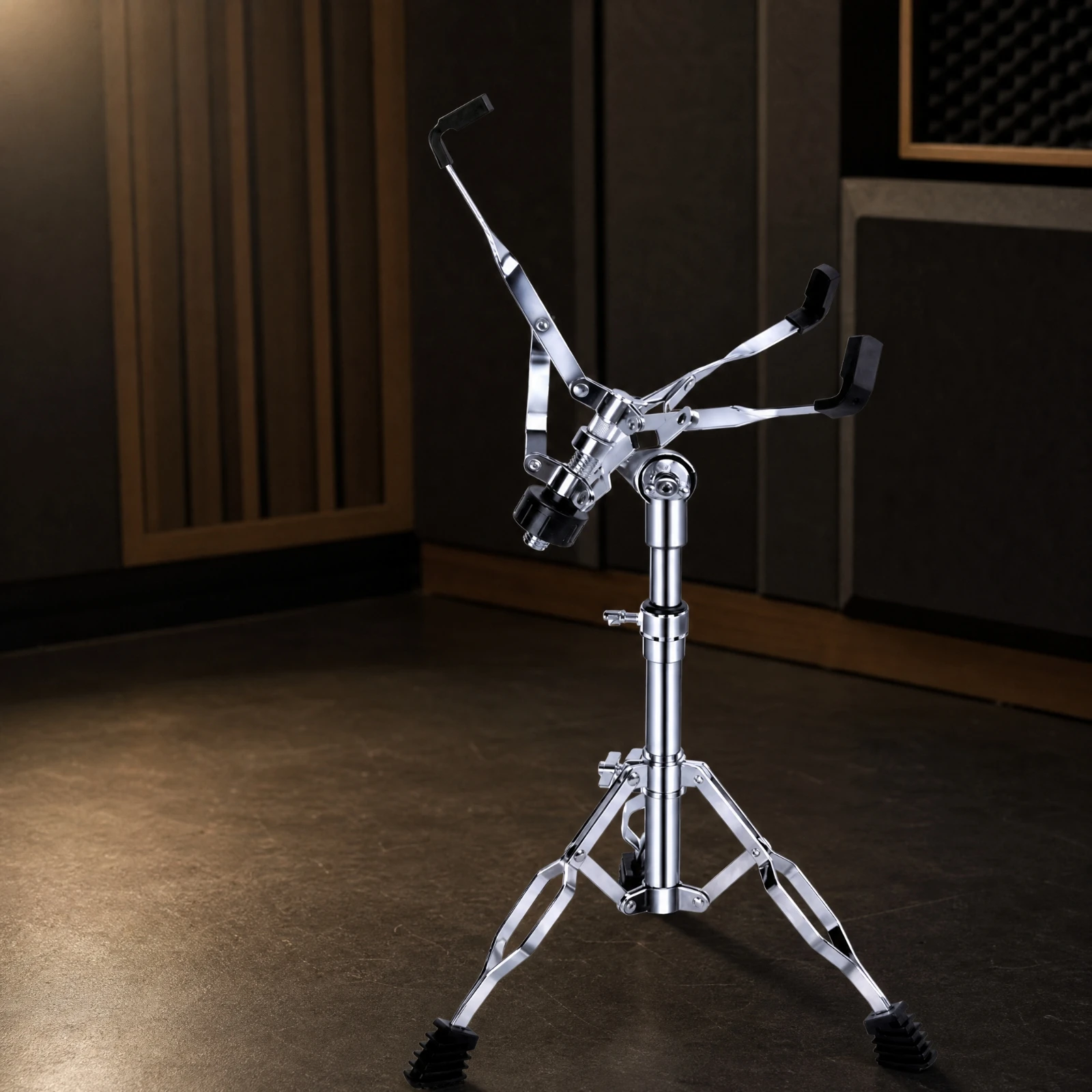 Height-Adjustable Snare Drum Stand Long-Lasting Rotating Practice Drum Stand Stable for Drummers, Rehearsals, Home Studios