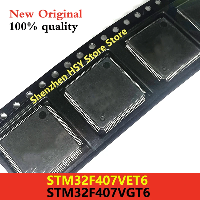 (1piece) 100% New STM32F407VET6 STM32F407VGT6 STM32F407 VET6 STM32F407 VGT6 QFP-100 Chipset