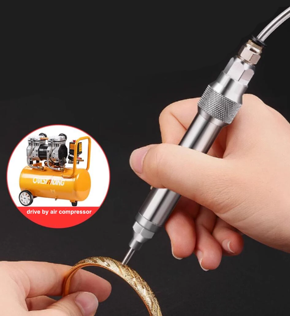 

Pneumatic Hammer Handpiece With Accessories, Engraving Tools Diamond Point Jewelry DIY Tools Air Scribe Engrave Handle