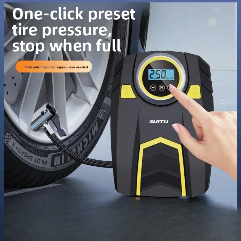 

Портативный автомобильный компрессор 12В - многофункциональный электрический насос для седанов