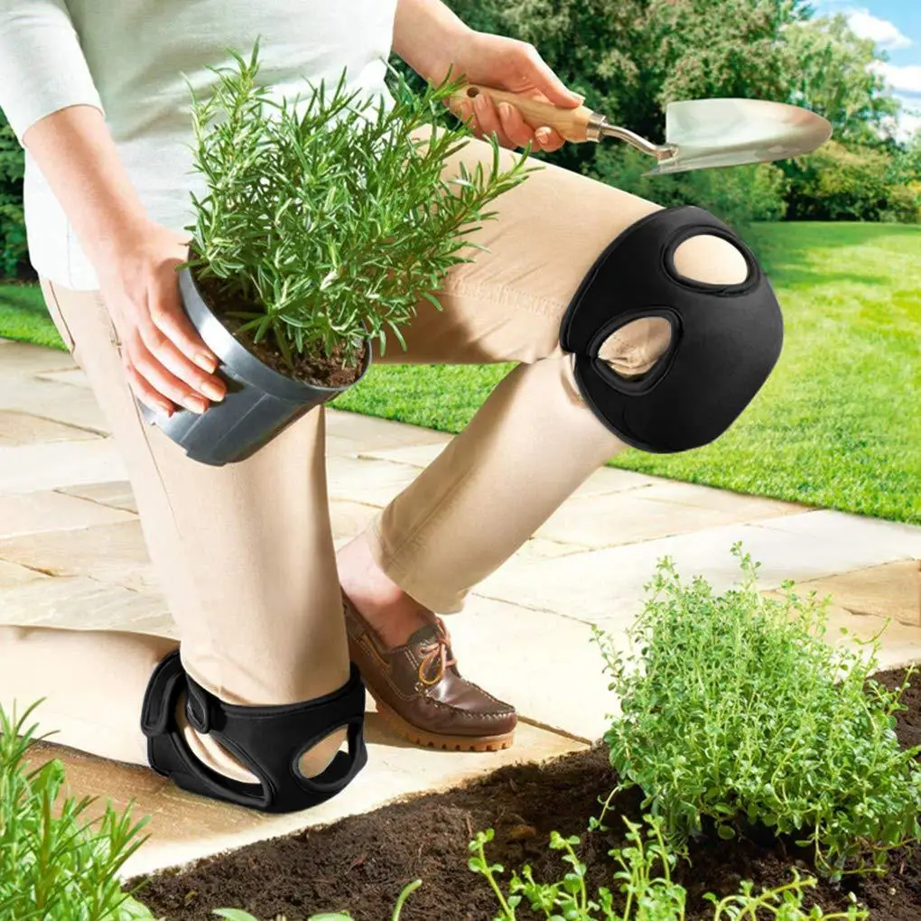 1Pair Anti Slip Knee Pads Garden Knee Pad Soft Comfortable Thick Memory Cushion Adjustable Knee Protection Pad