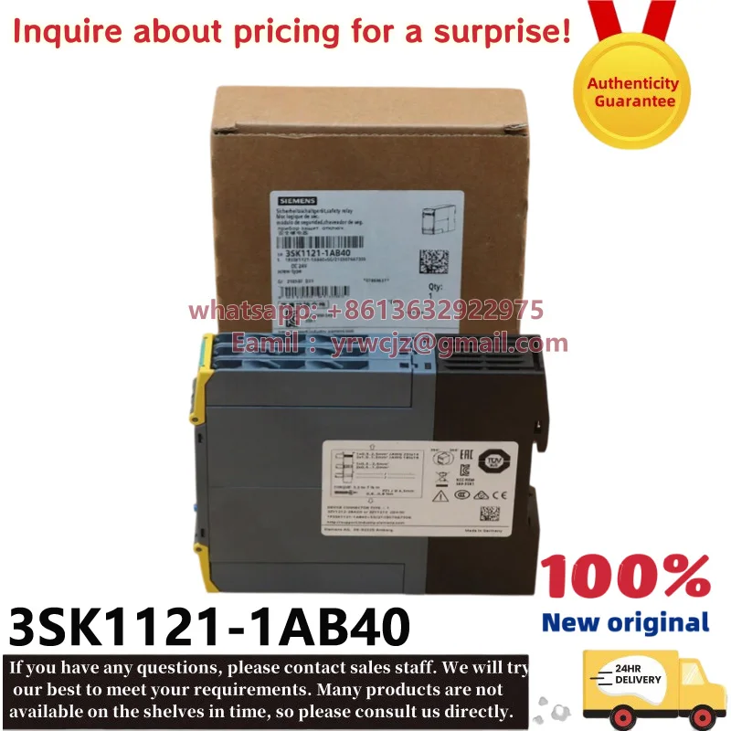 Brand New original 3SK1121-1AB40 Siemens SIRIUS 3SK1 Advanced Safety Relay Module