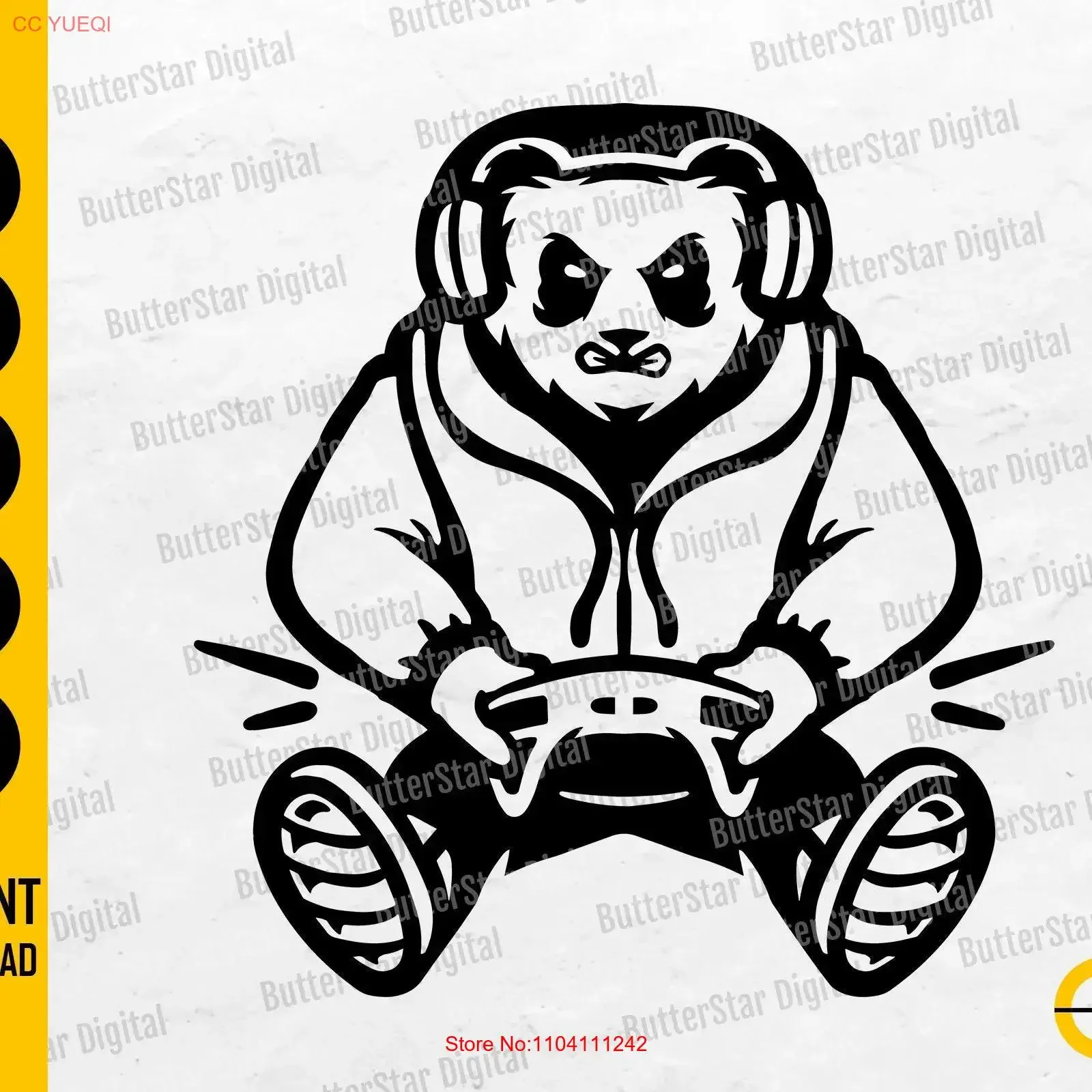 Gamer Panda Svg Vid…