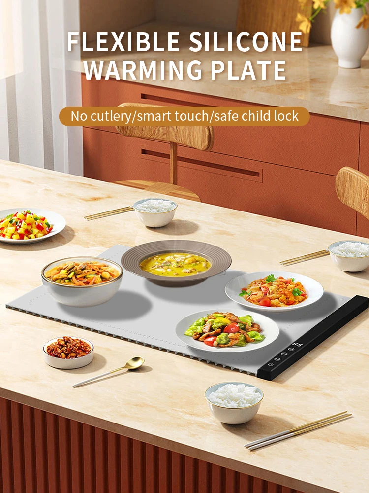 

Fast Heating Food Electric Warming Tray Foldable Food Warmer with Adjustable Temperature for Home Buffets Restaurants Dropship