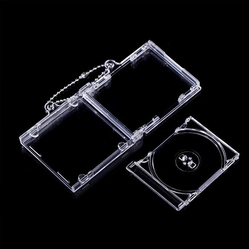 Acrylic Mini CD Album Pendant Keychain Blank Mini CD Box Keychain Suitable For DIY Keychain Backpack Pendant Chain/Clip