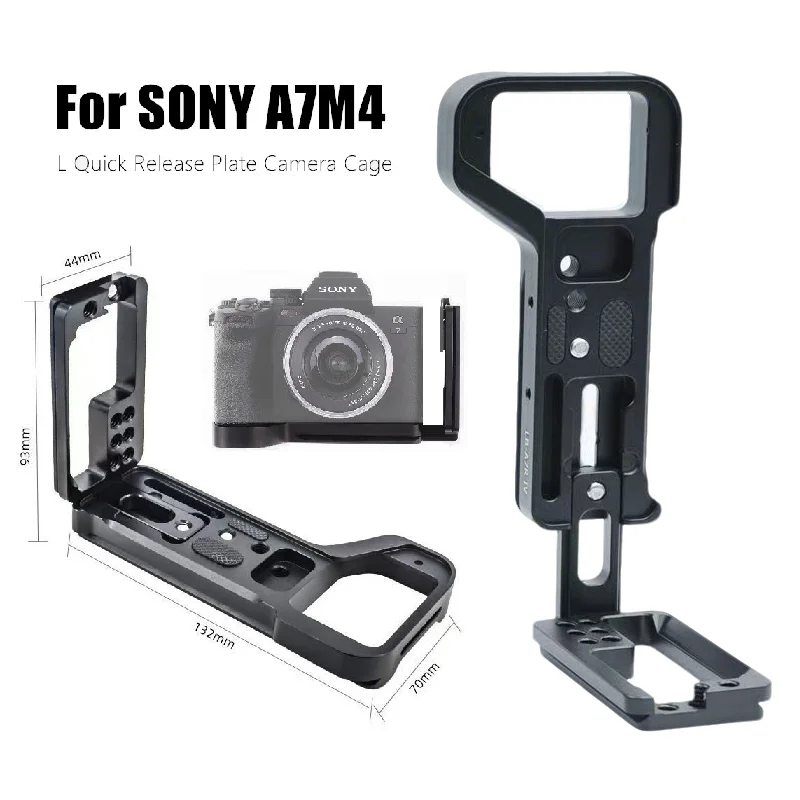 

Быстросъемная L-образная рукоятка-держатель для камеры Sony A7M4 LCE-7M4, металлический кейдж-комплект для вертикальной съемки