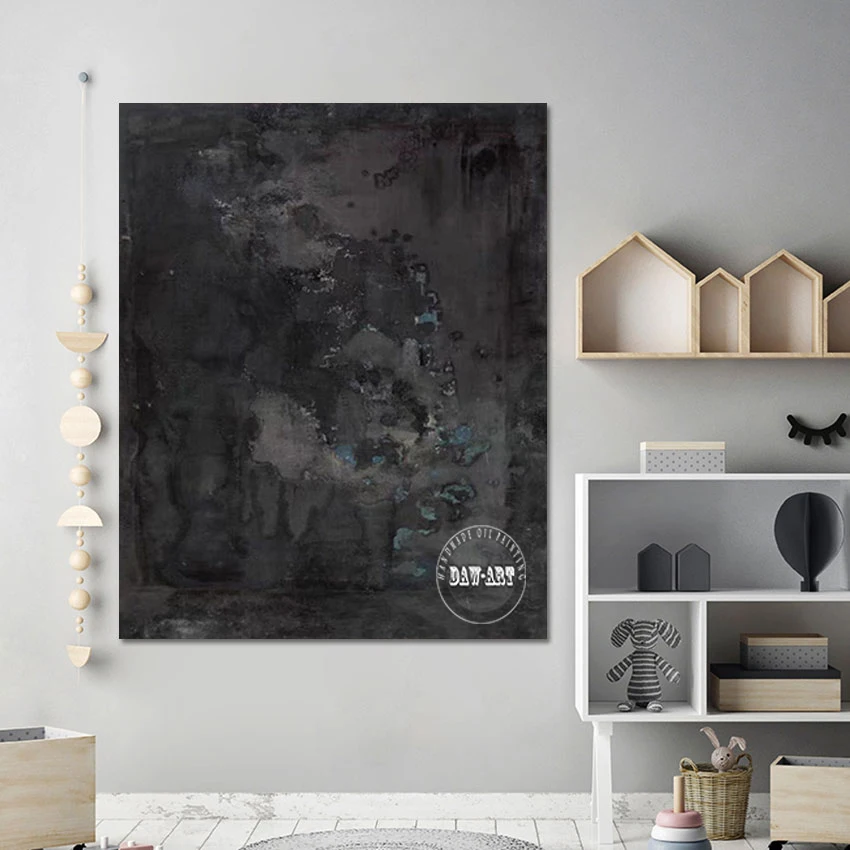 

Abstract Wall Painting Designs Contemporary Black Artwork Canvas Thick Acrylic Texture Art Drawing Picture Unframed Decor