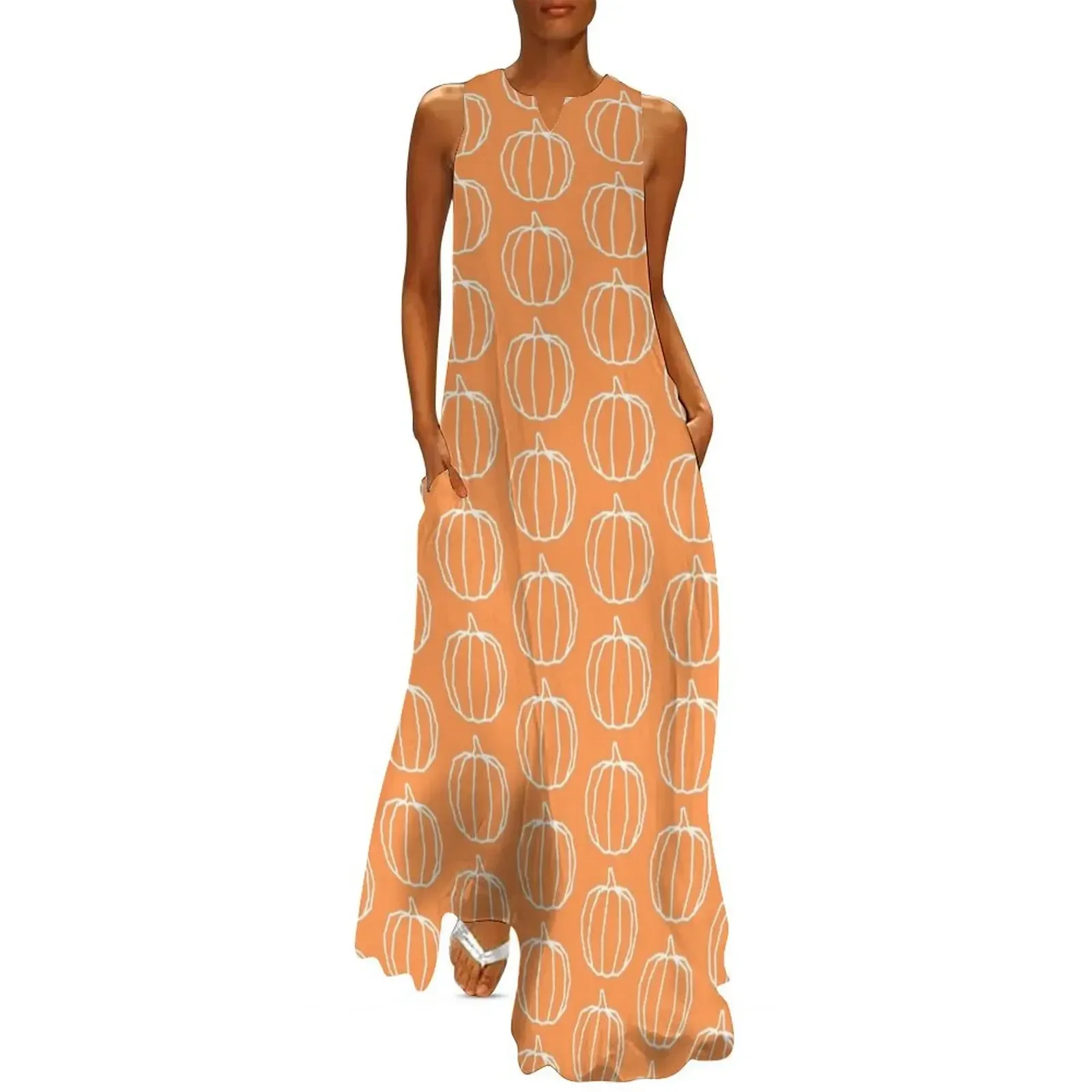 

Geometric Pumpkin Long Dress dresses summer woman 2025 dress summer 2025 women women dresses Long veiled dresses Dress