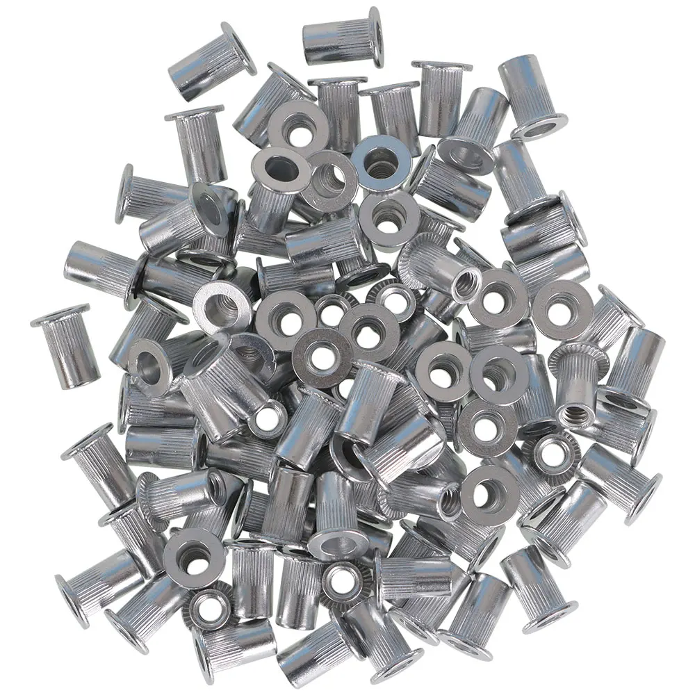 100 Pcs 8-32 Aluminum Flange Nutserts Rivet Nut Rivnut Nutsert High-Quality