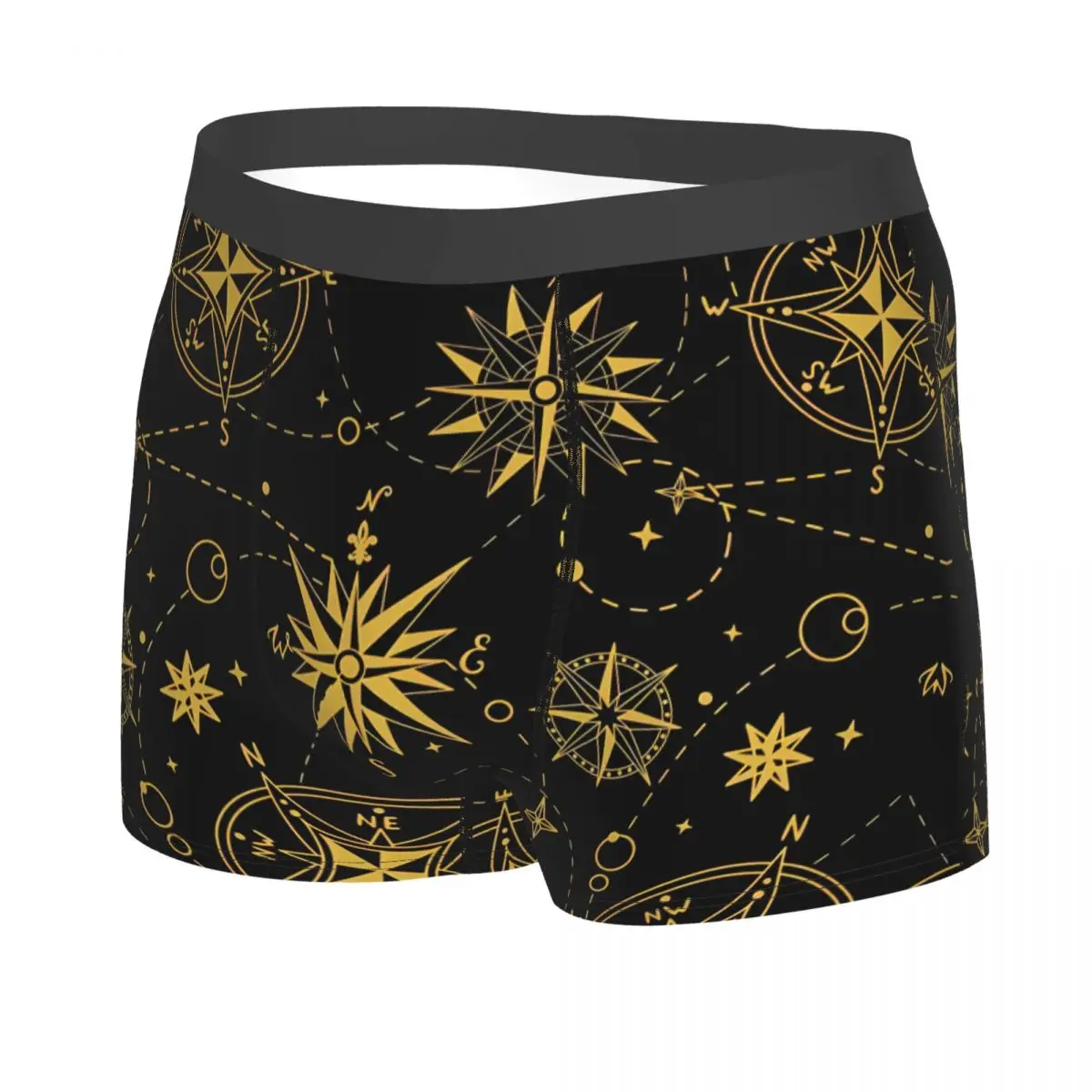 Star Man's Boxer Briefs Underwear Ocean Compass Highly Breathable Top Quality Sexy Shorts Gift Idea