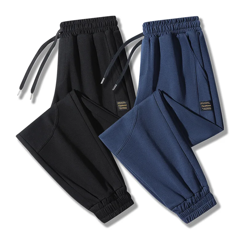 Large Cotton Pants Men's 2023 Spring and Autumn New Sports Leisure Port Fashion Long Strap Guard Pants