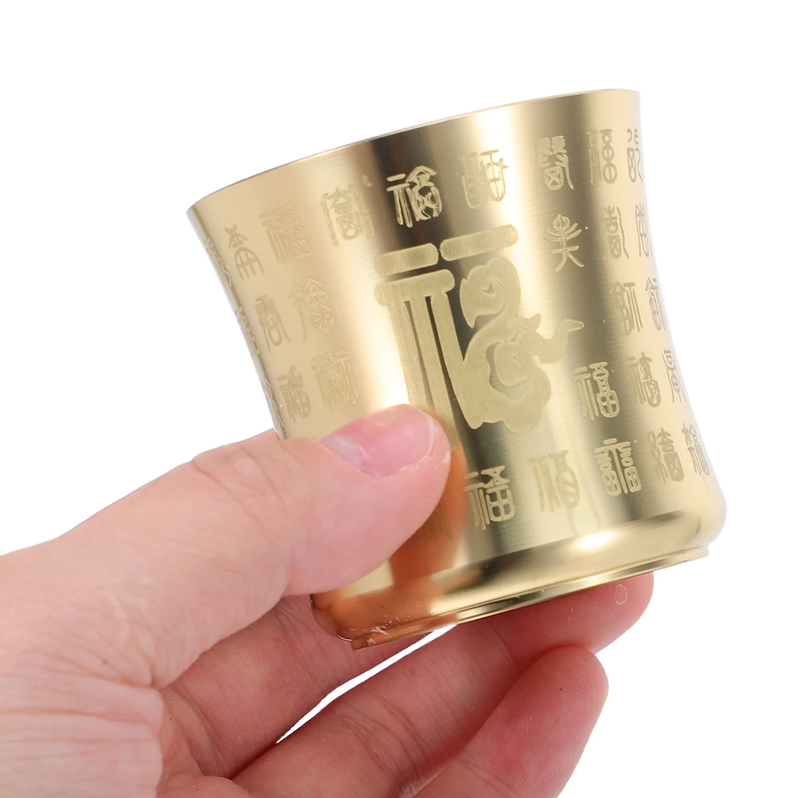 

2Pcs Brass Tea Cup - Retro Chinese Teaware - Elegant Handleless Tasting Mug for Holy - Japanese Sake Cup,
