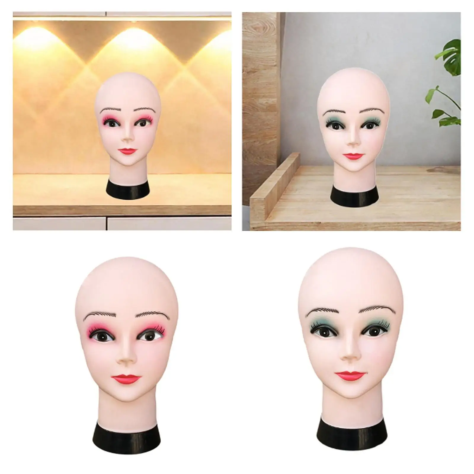 Female Bald Mannequin Head Hat Display Rack Sturdy Multipurpose Professional Wig Model Head Stand for Wig Making and Display