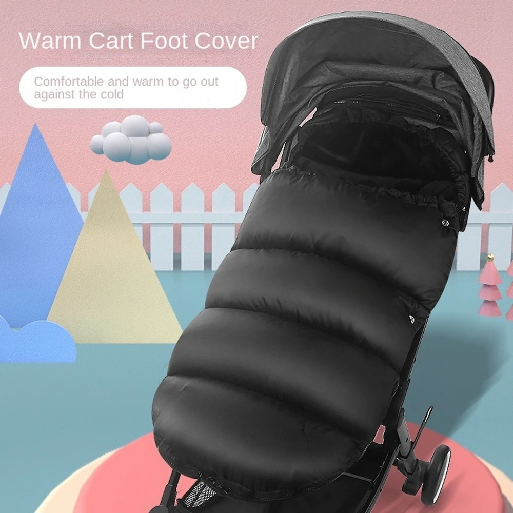 Universal Footmuff for Stroller Winter Warm Baby Stroller Foot Cover Waterproof Windproof Warm Coral Fleece Lined for Toddler