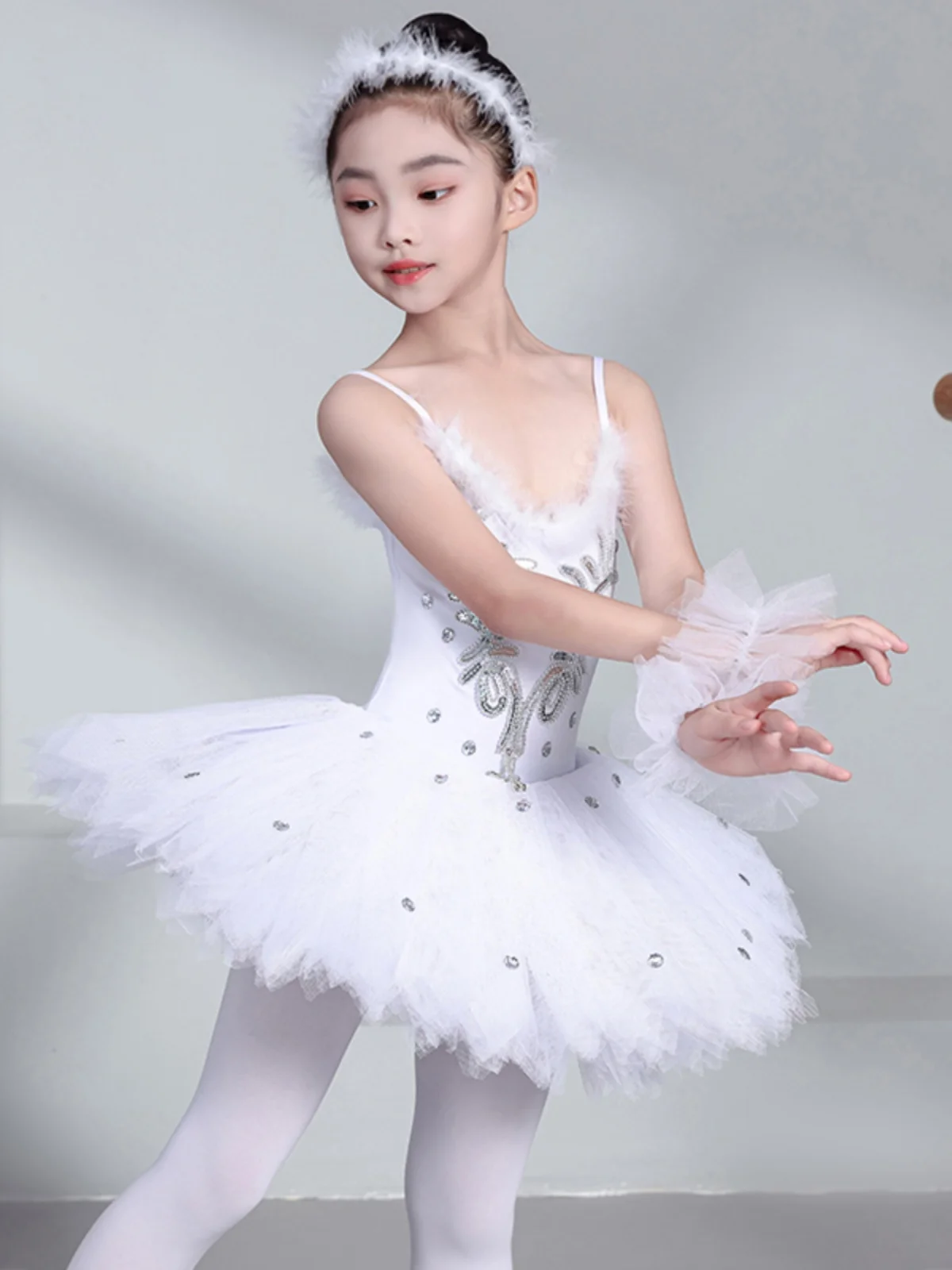 Gonne di balletto Tutu di balletto professionale bianco Tutu di Pancake ragazze bambini Costume di danza del cigno Ballerina vestito da partito donne adulte