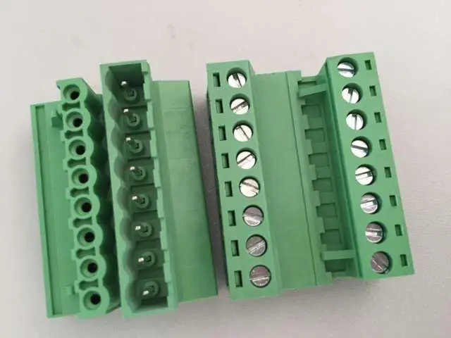 10Pairs 8P 5.08mm Universal PCB Pluggable in Screw Terminal Block Connector WJ/KF2EDGRK-5.08MM-8P