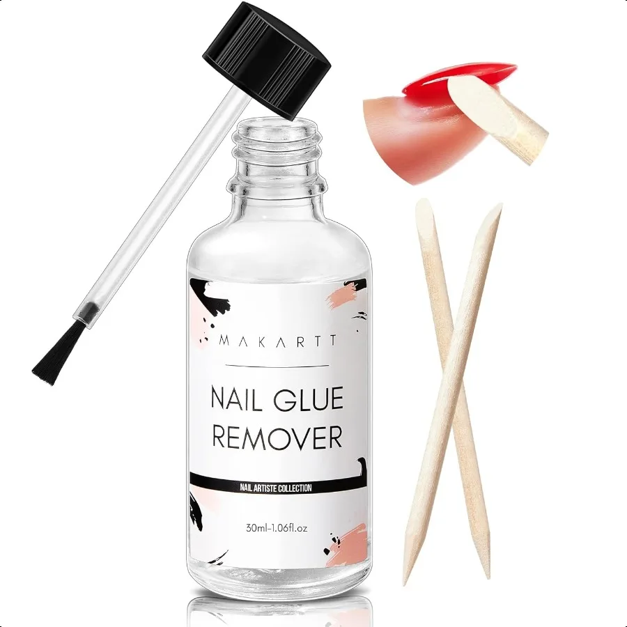 

Nail Glue Remover for Pr on Nails 30ML Glueoff Easy Removal Versatile Debonder for Glue on Tips Regular Polish Quick Glues and