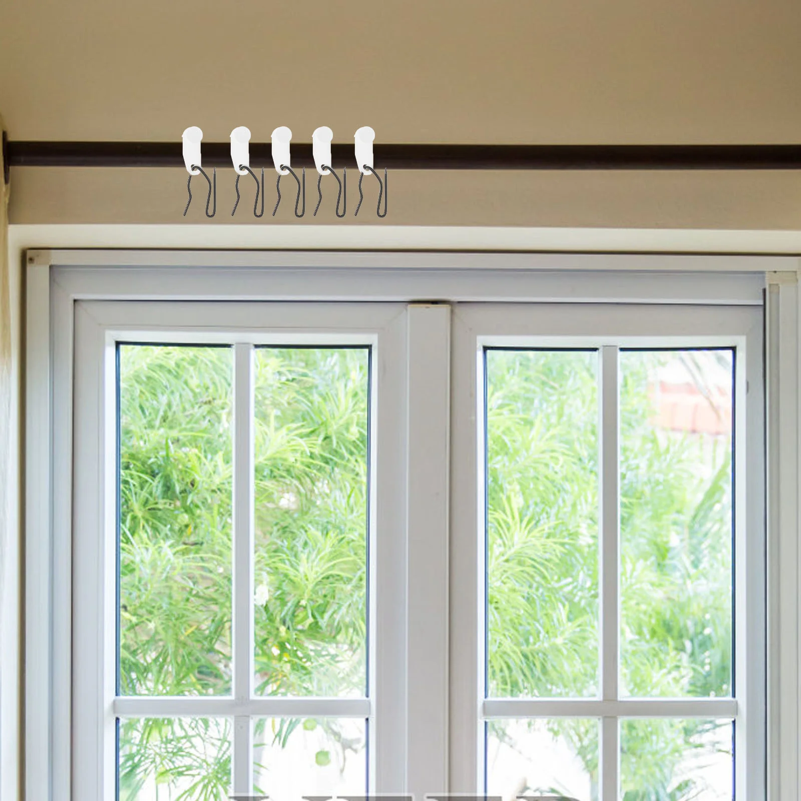 

30Pcs Metal Drapery Hooks -Shaped Gliding Shower Curtain Hangers for Bedroom Living Room Home Decoration