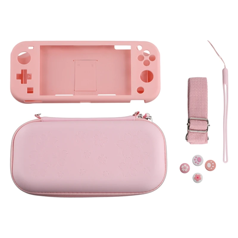 

Hot-Pink Carrying Case Compatible With Nintendo Switch Lite, Portable Nintendo Switch Lite Bag For Switch Lite With Storage